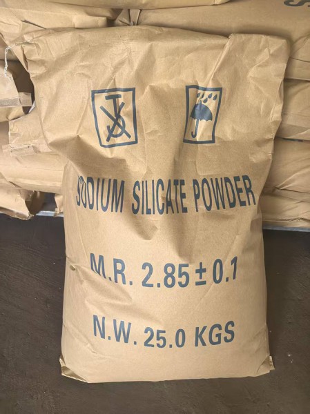 Powdered instant sodium silicate